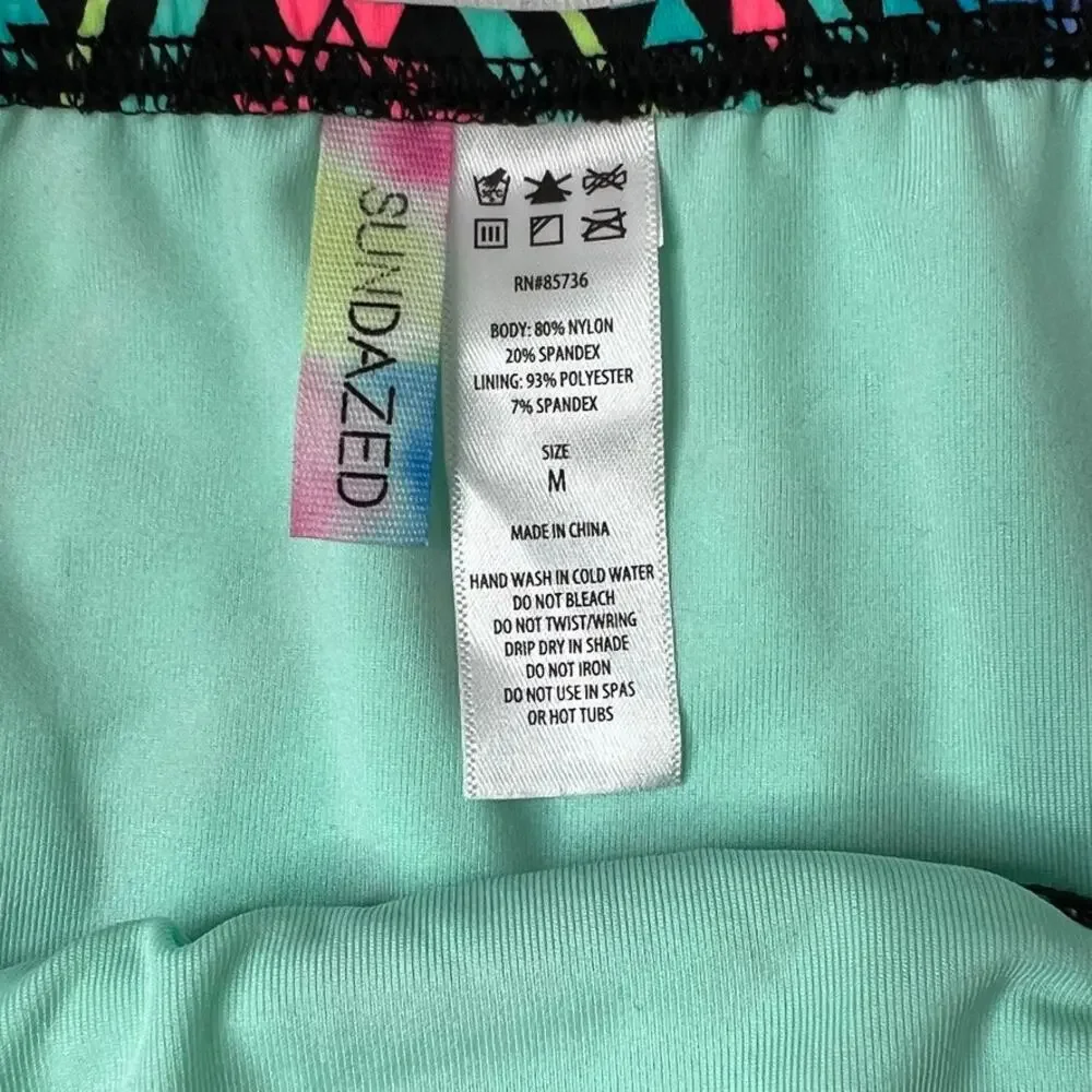 Sundazed Viva Ruched Hipster Bikini Bottoms Women's Swimsuit Blank Multi Medium